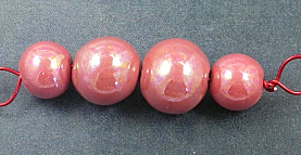 Red Lustre Bead Set