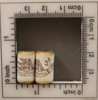 Native Transfer Design Beads -- 1 pair