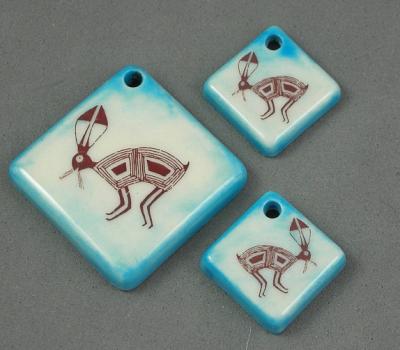 Mimbres style Pendant set