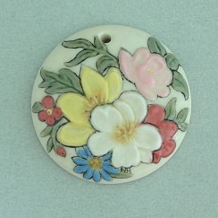 Slip Trailed Floral Pendant