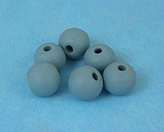 Tumbled bisque beads - Peacock - 8  (8mm